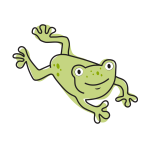 A young smiling frog represents dentistry for teenagers